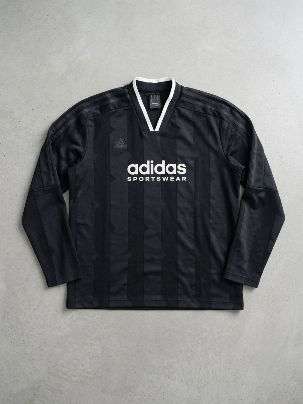 adidas Black Long-Sleeve Sportswear Logo Jersey